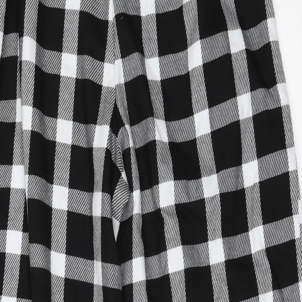 New Look Womens Black Check  Trousers  Size 12 L24 in