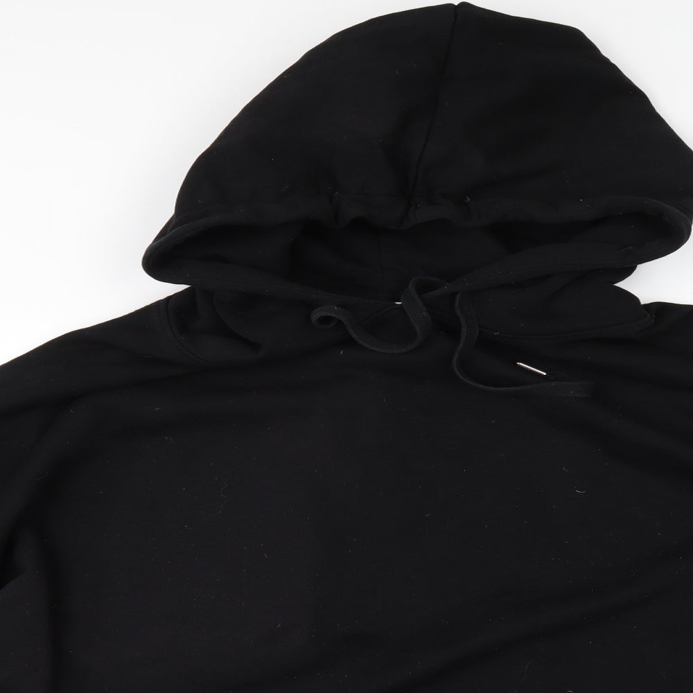 H&M Mens Black   Henley Hoodie Size L