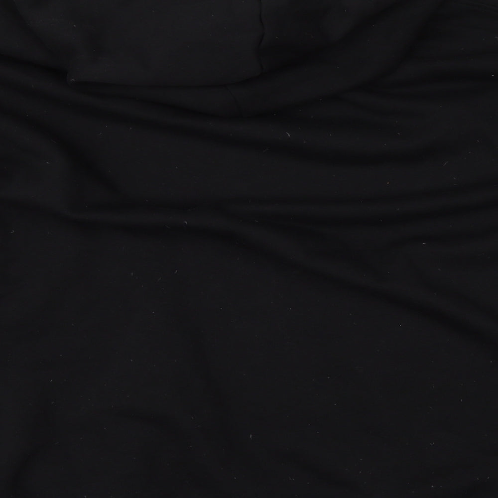 H&M Mens Black   Henley Hoodie Size L