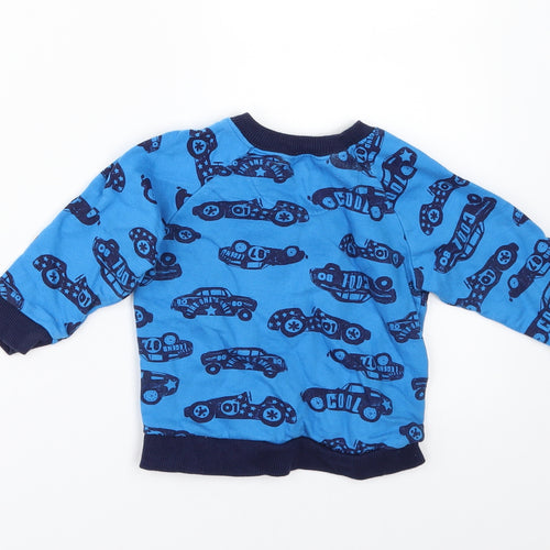 Nutmeg Boys Blue Geometric  Pullover Jumper Size 6-9 Months