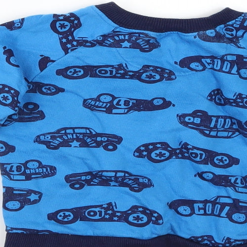 Nutmeg Boys Blue Geometric  Pullover Jumper Size 6-9 Months