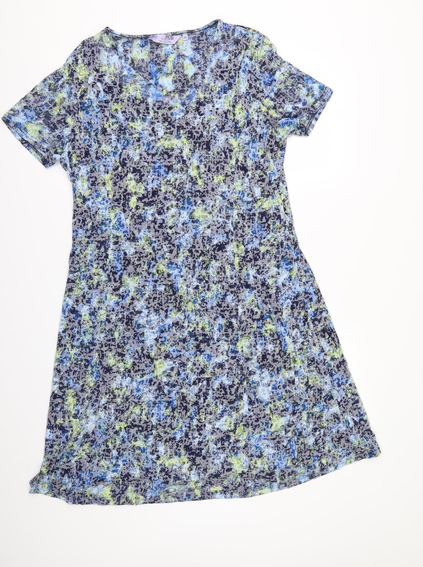EWM Womens Black Floral  A-Line  Size 16