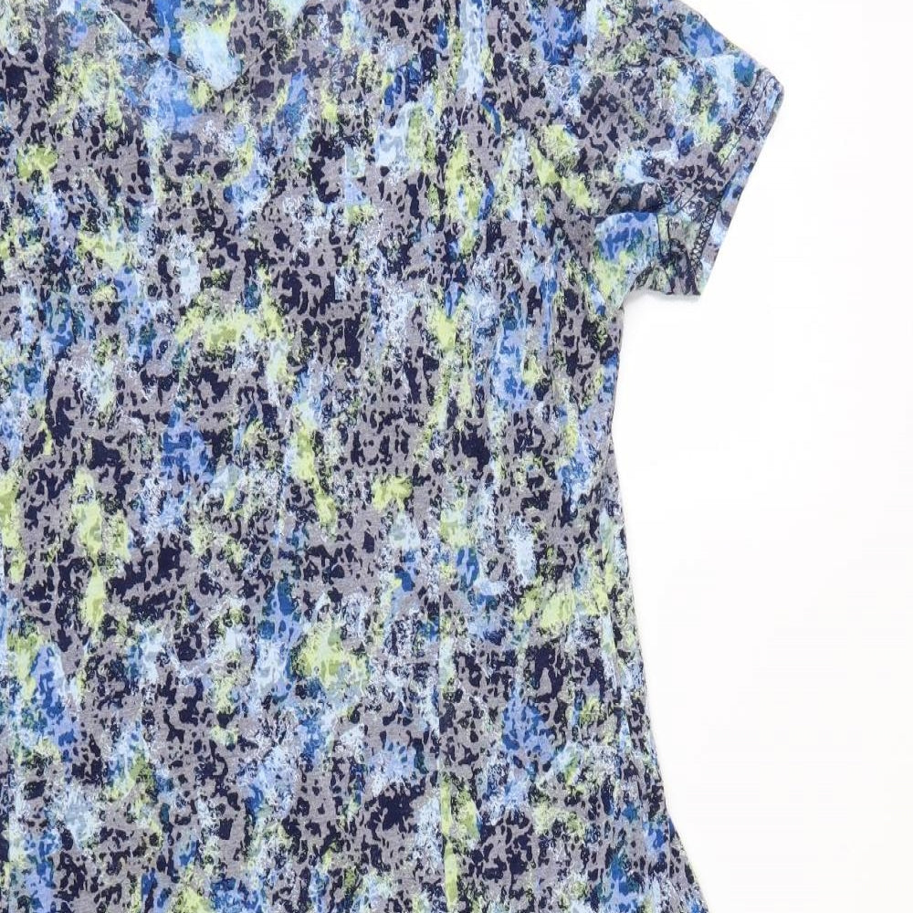 EWM Womens Black Floral  A-Line  Size 16