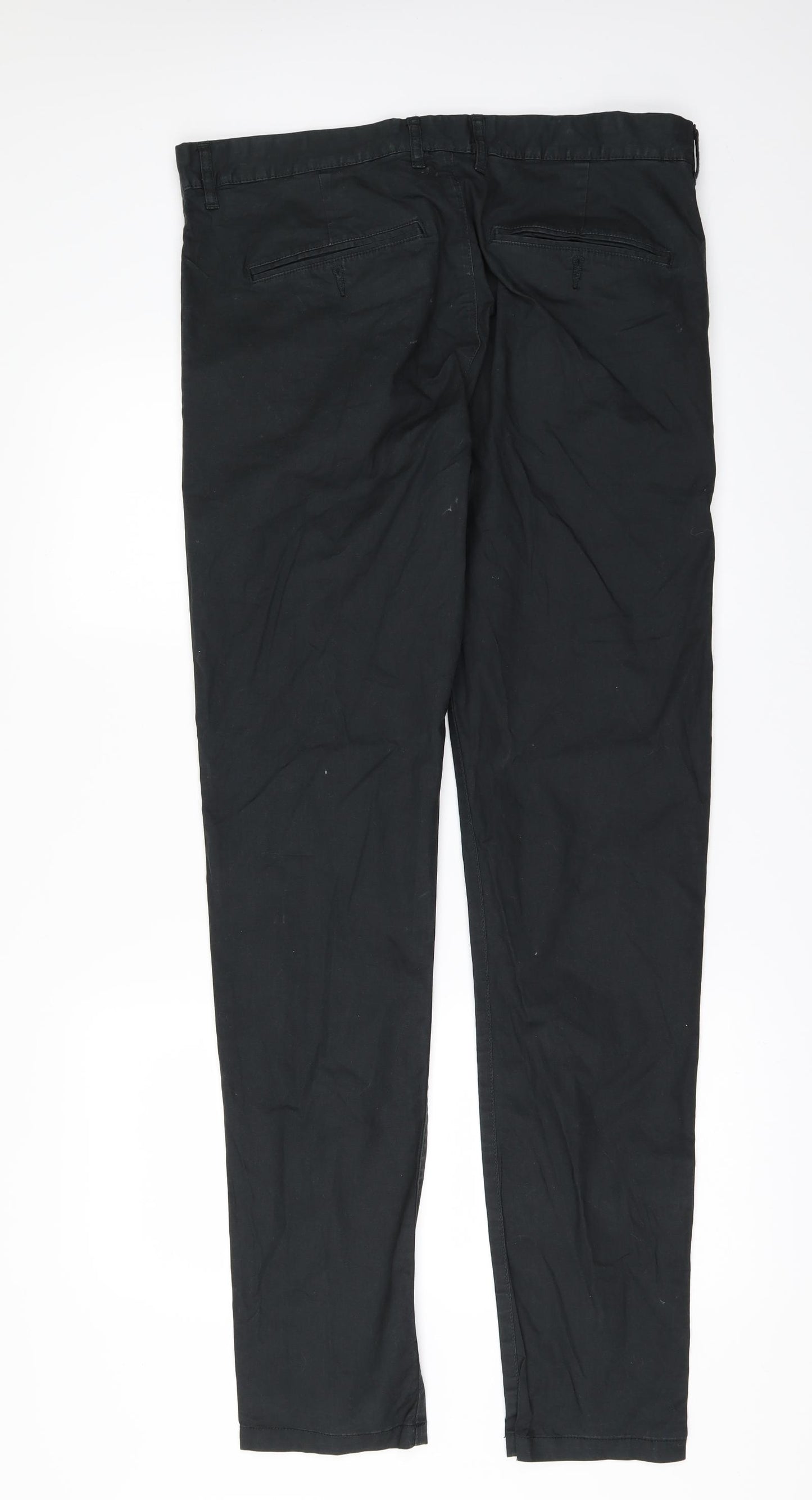 H&M Mens Black   Trousers  Size 34 in L34 in