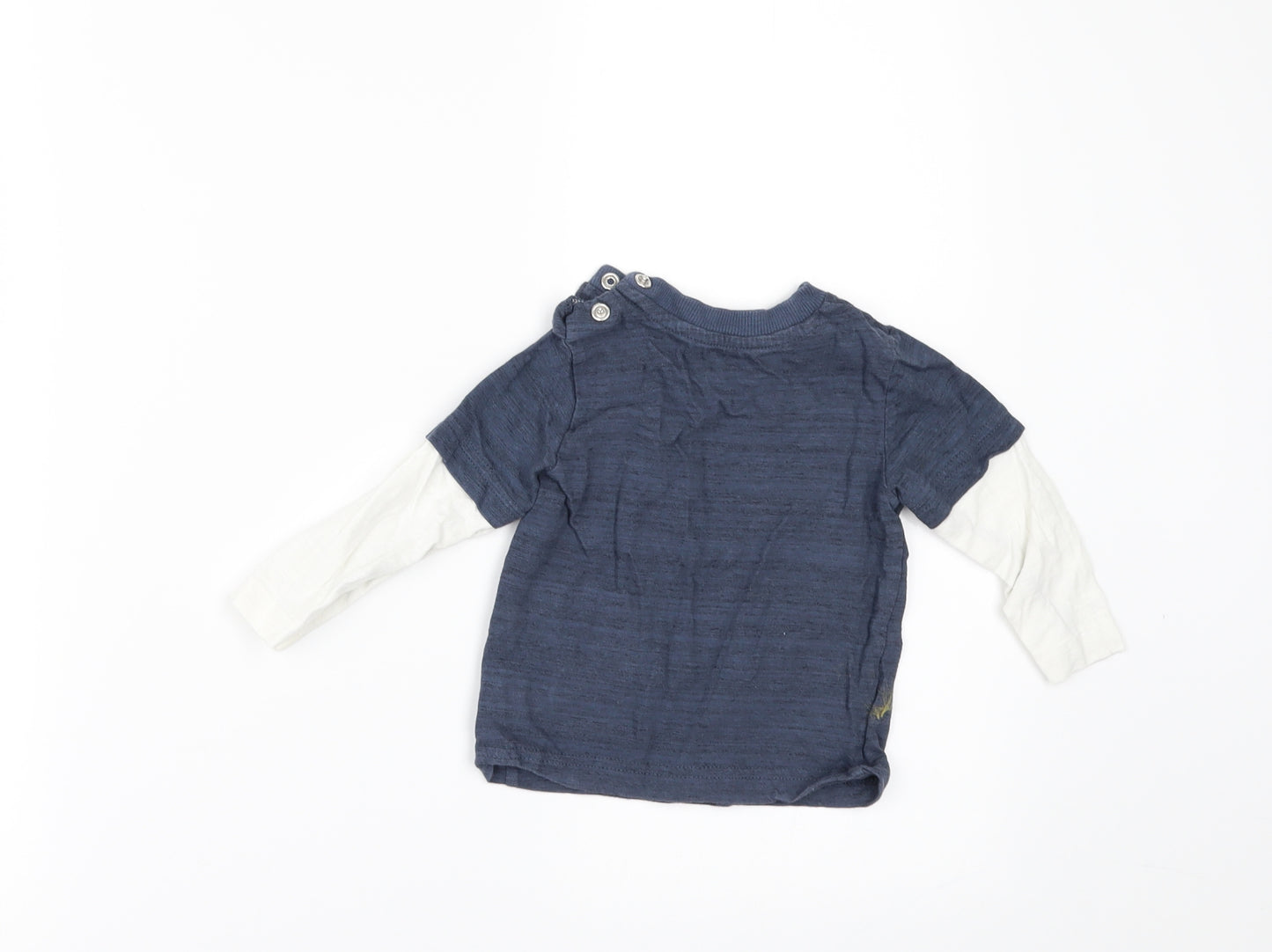 Nutmeg Boys Blue   Basic T-Shirt Size 6-9 Months  - CHILLING WITH MY DADDY