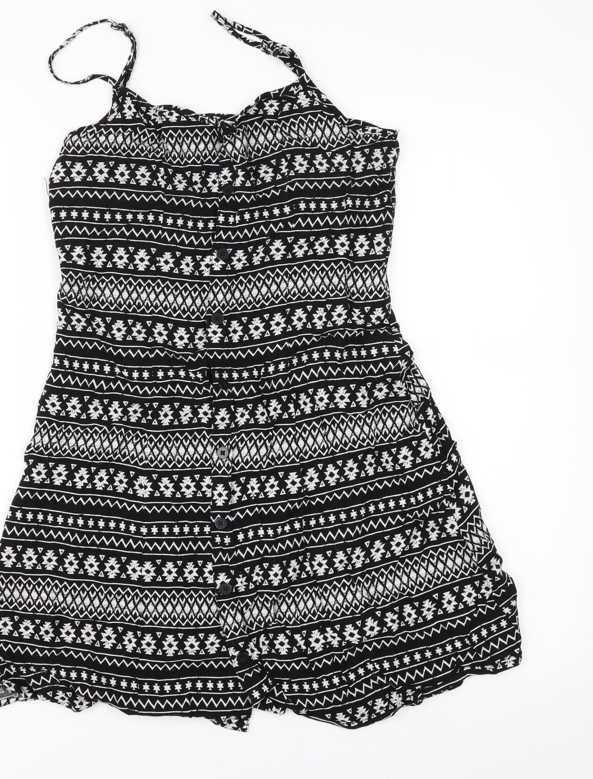 Divided by H&M  Womens Black Geometric  Camisole Button-Up Size 10