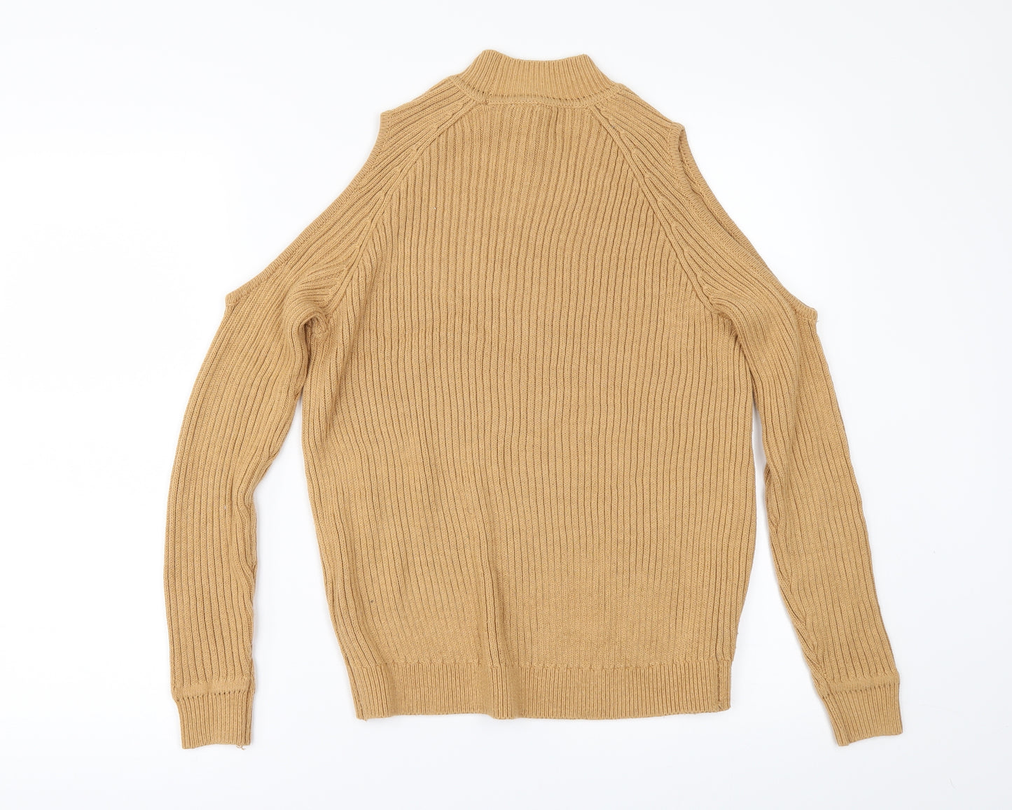 H&M Womens Beige   Pullover Jumper Size XS  - COLD SHOULDER