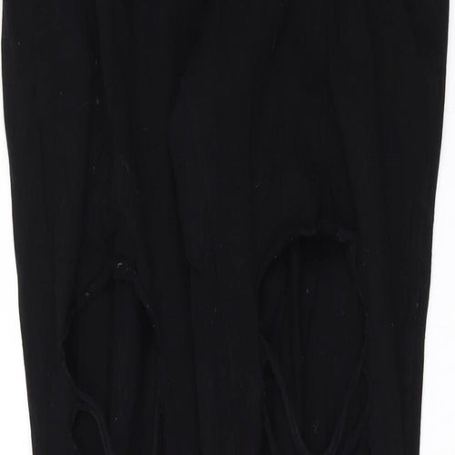 Select Womens Black   Cargo Leggings Size 8 L29 in - cut out legs
