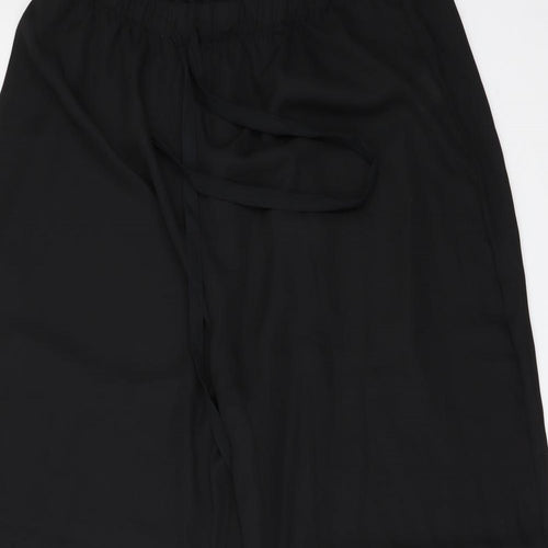 Preworn Womens Black   Trousers  Size XL L26 in - see through