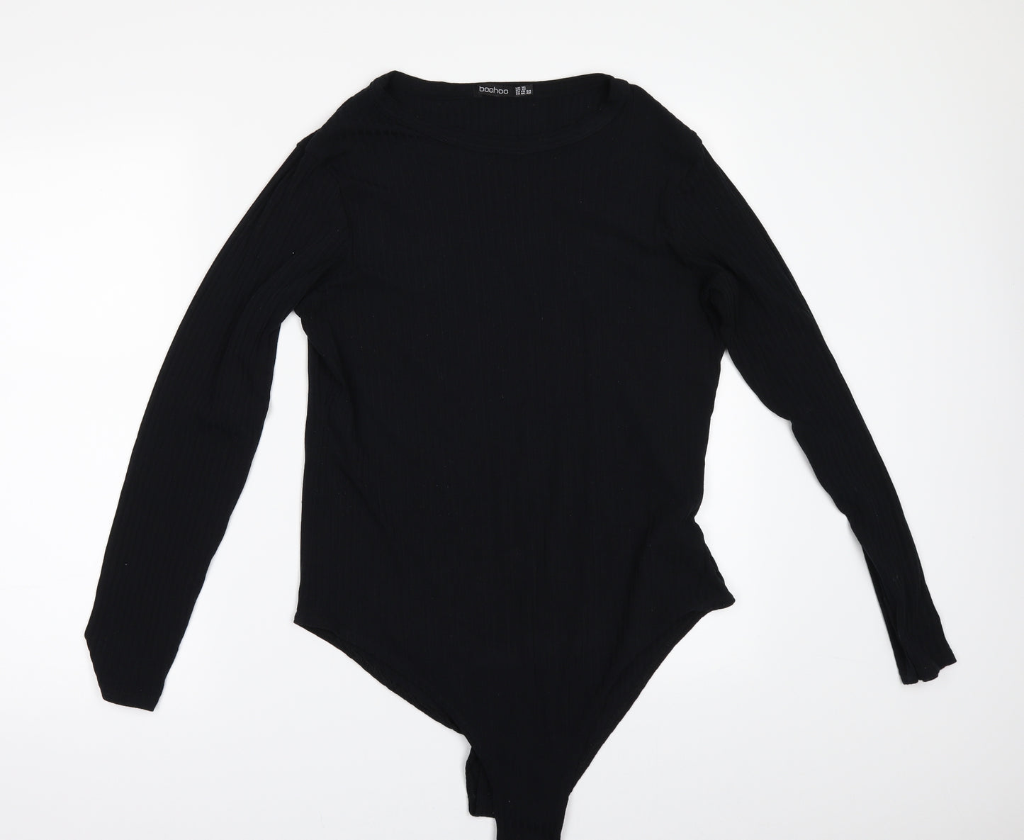 Boohoo Womens Black   Bodysuit One-Piece Size 16