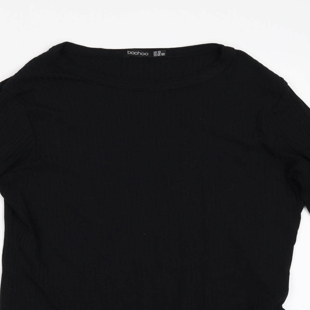 Boohoo Womens Black   Bodysuit One-Piece Size 16