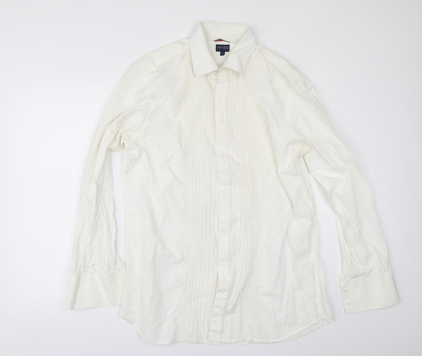 KENZO Mens White    Dress Shirt Size 17