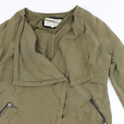 River Isalnd Womens Green   Overcoat Coat Size 10