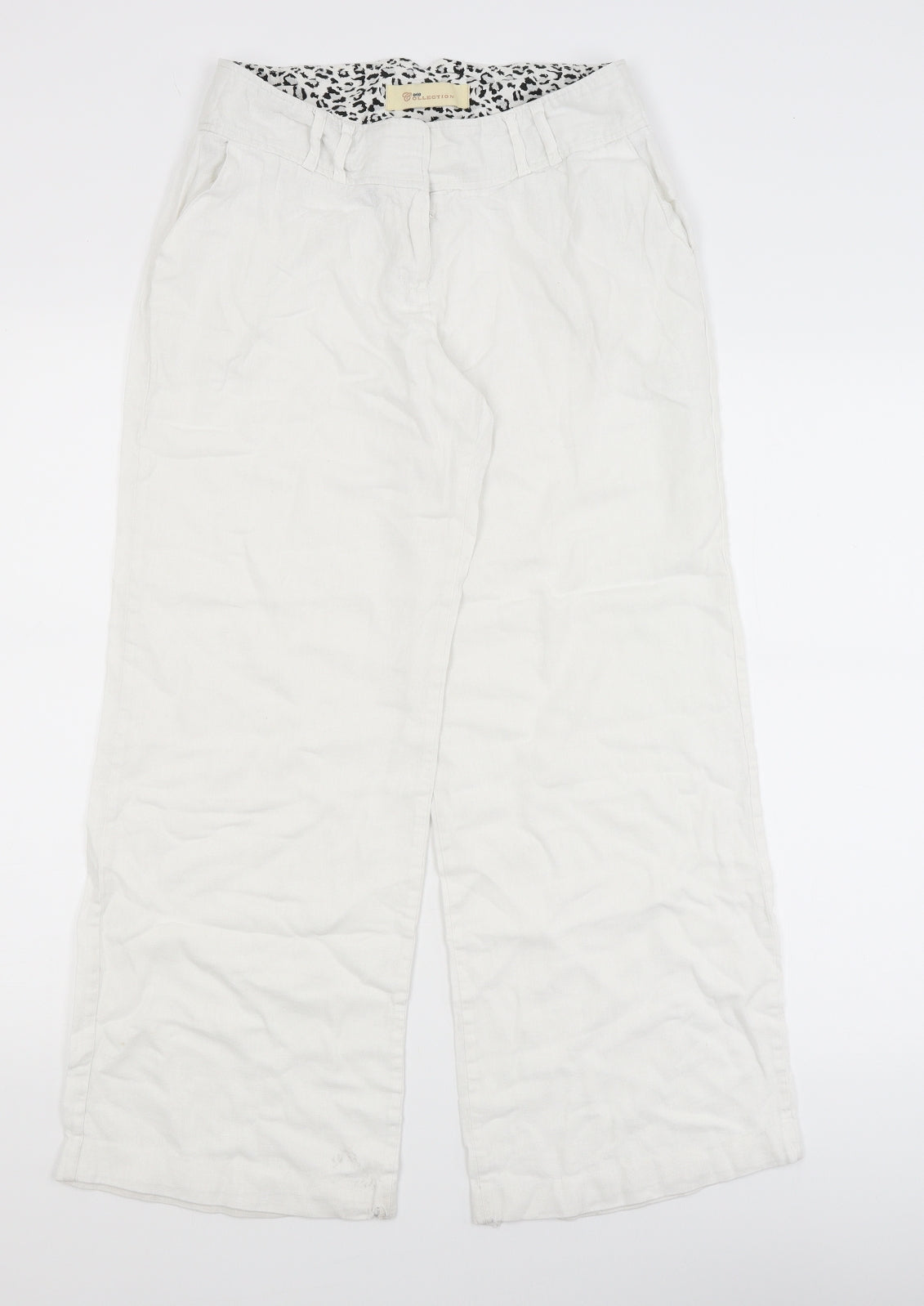 E-vie Womens White   Cropped Trousers Size 10 L25 in