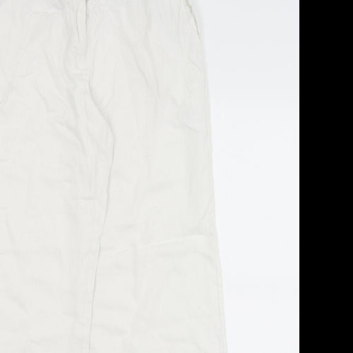 E-vie Womens White   Cropped Trousers Size 10 L25 in