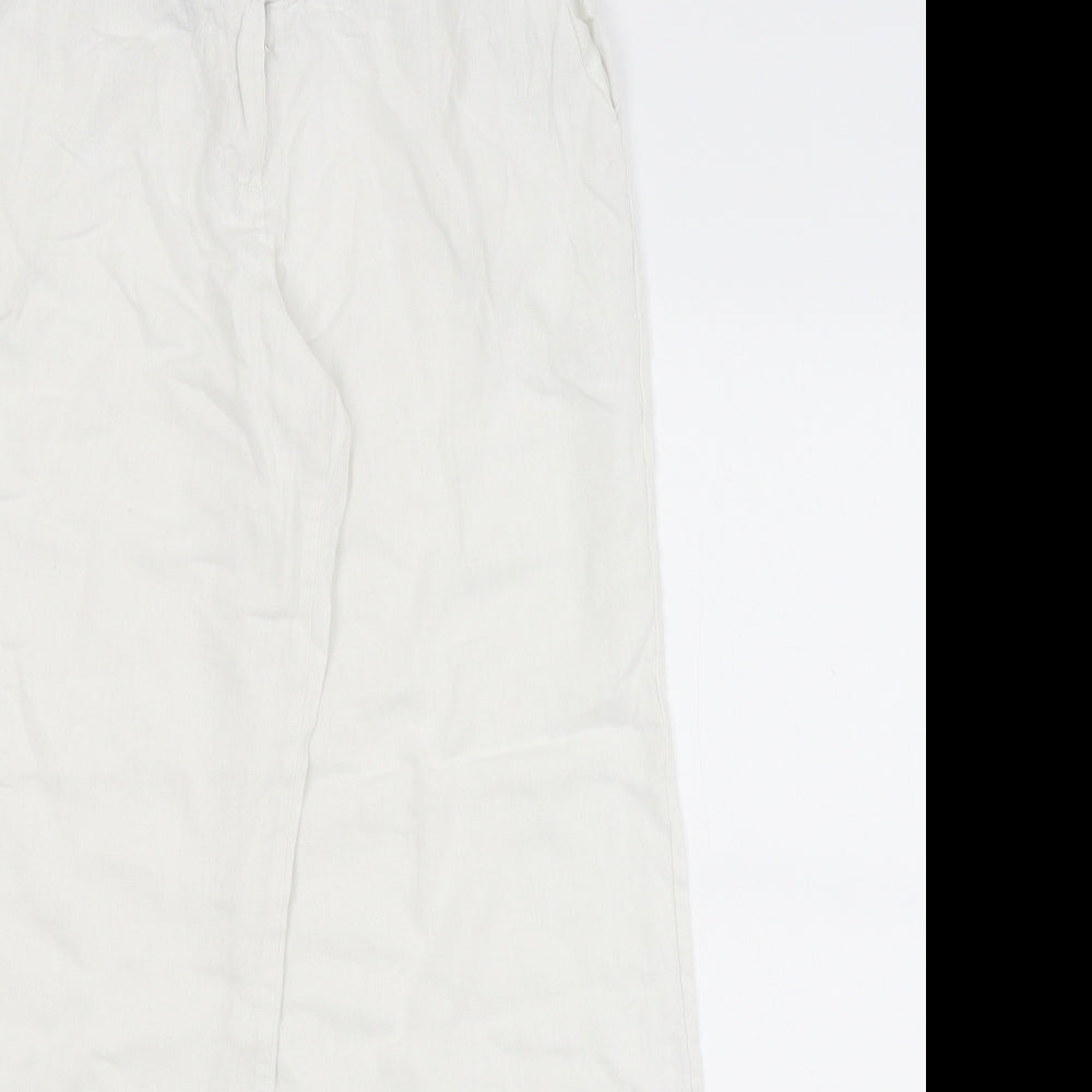 E-vie Womens White   Cropped Trousers Size 10 L25 in