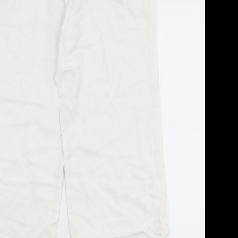 E-vie Womens White   Cropped Trousers Size 10 L25 in