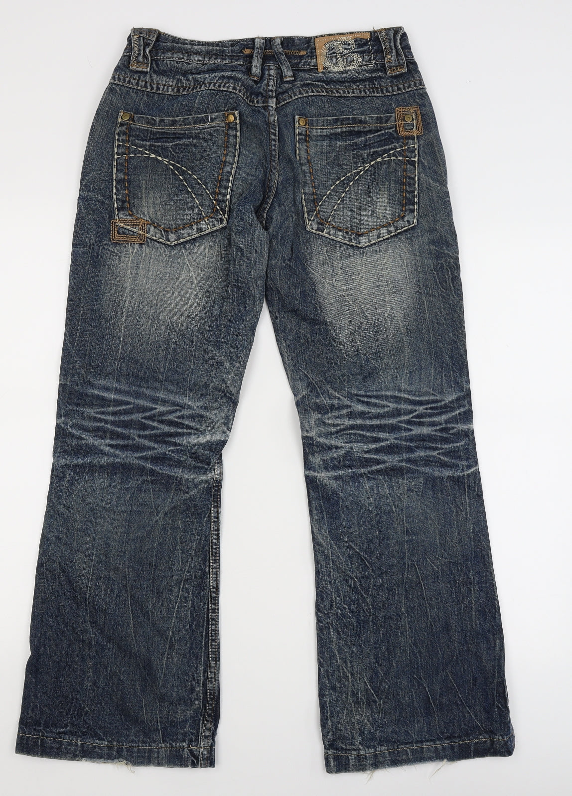 Crafted Womens Blue   Wide-Leg Jeans Size 10 L28 in