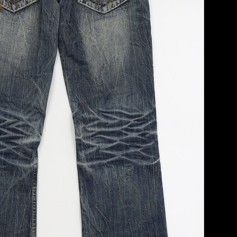 Crafted Womens Blue   Wide-Leg Jeans Size 10 L28 in
