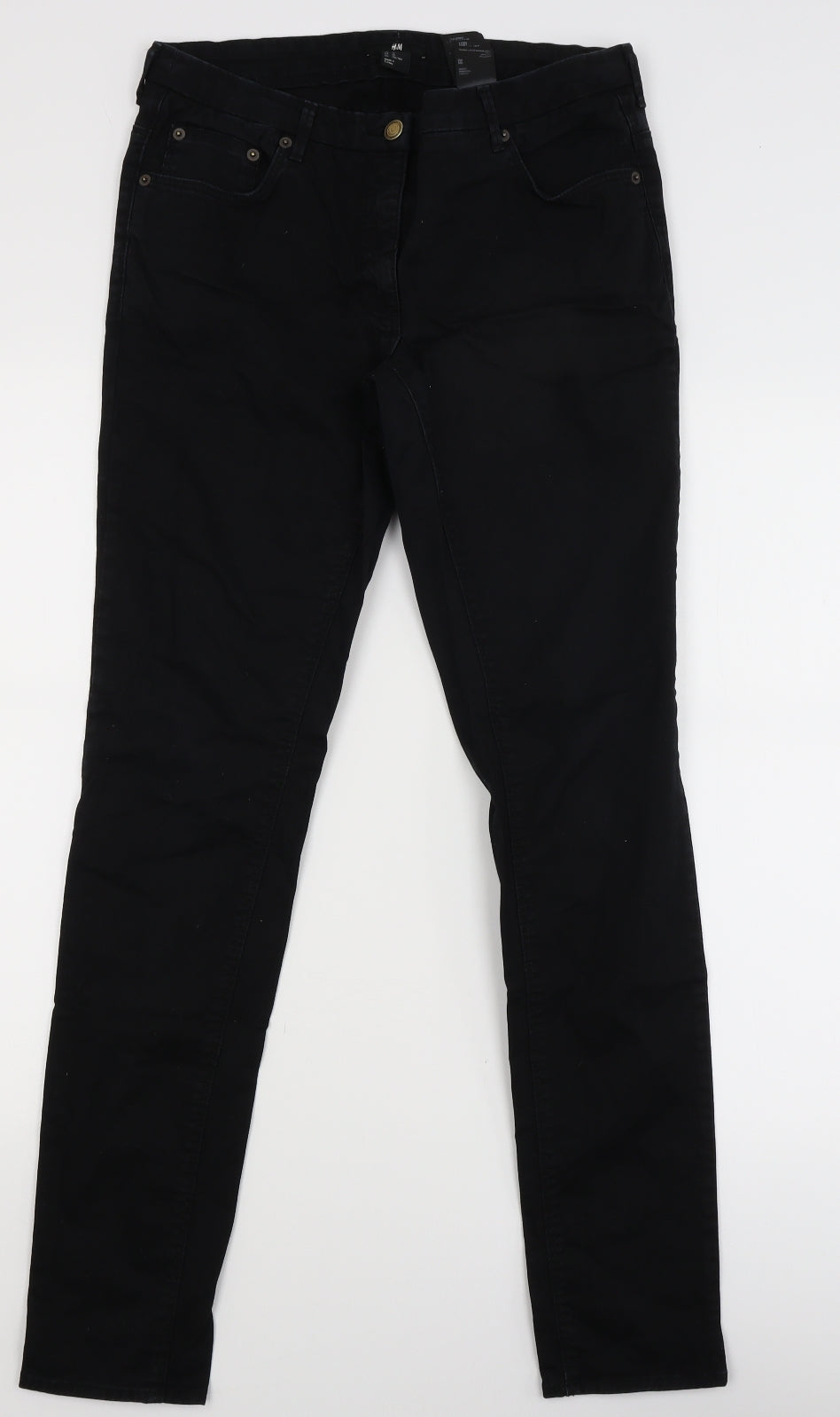 H&M Womens Black   Skinny Jeans Size 12 L30 in