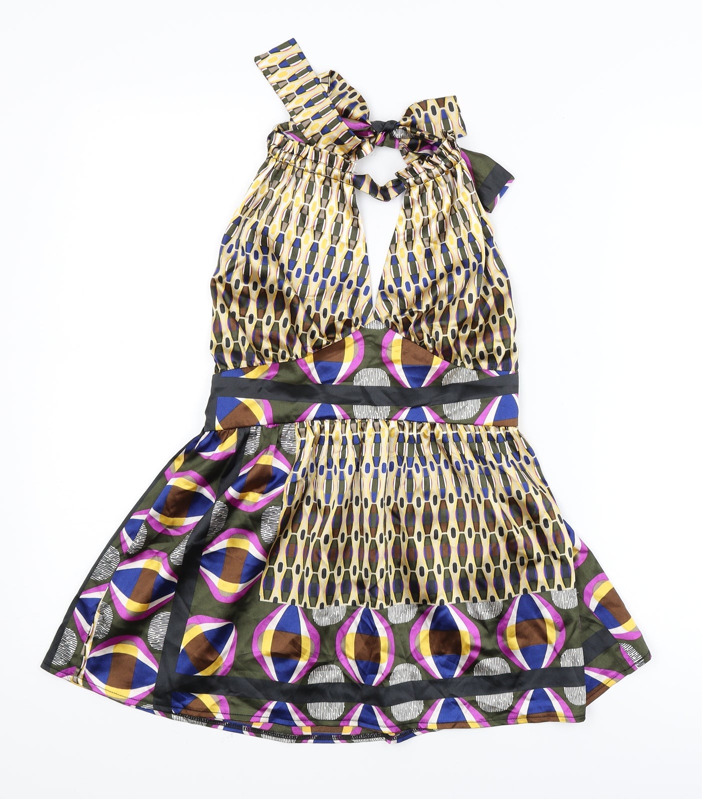 Deby Debo Womens Gold Geometric  Camisole Blouse Size 10