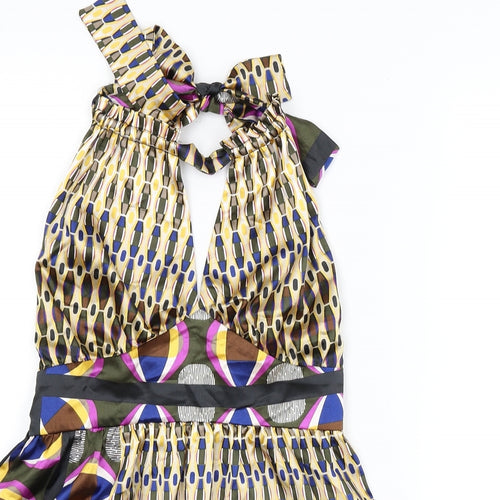 Deby Debo Womens Gold Geometric  Camisole Blouse Size 10