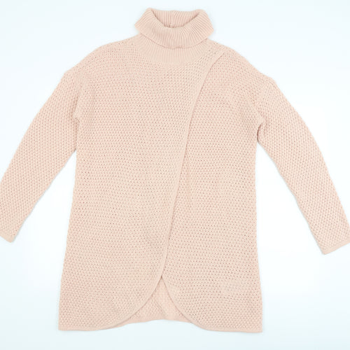 Jaqueline deYong Womens Pink   Pullover Jumper Size S