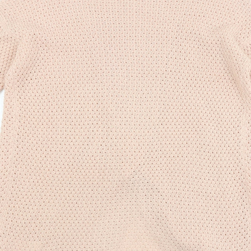 Jaqueline deYong Womens Pink   Pullover Jumper Size S