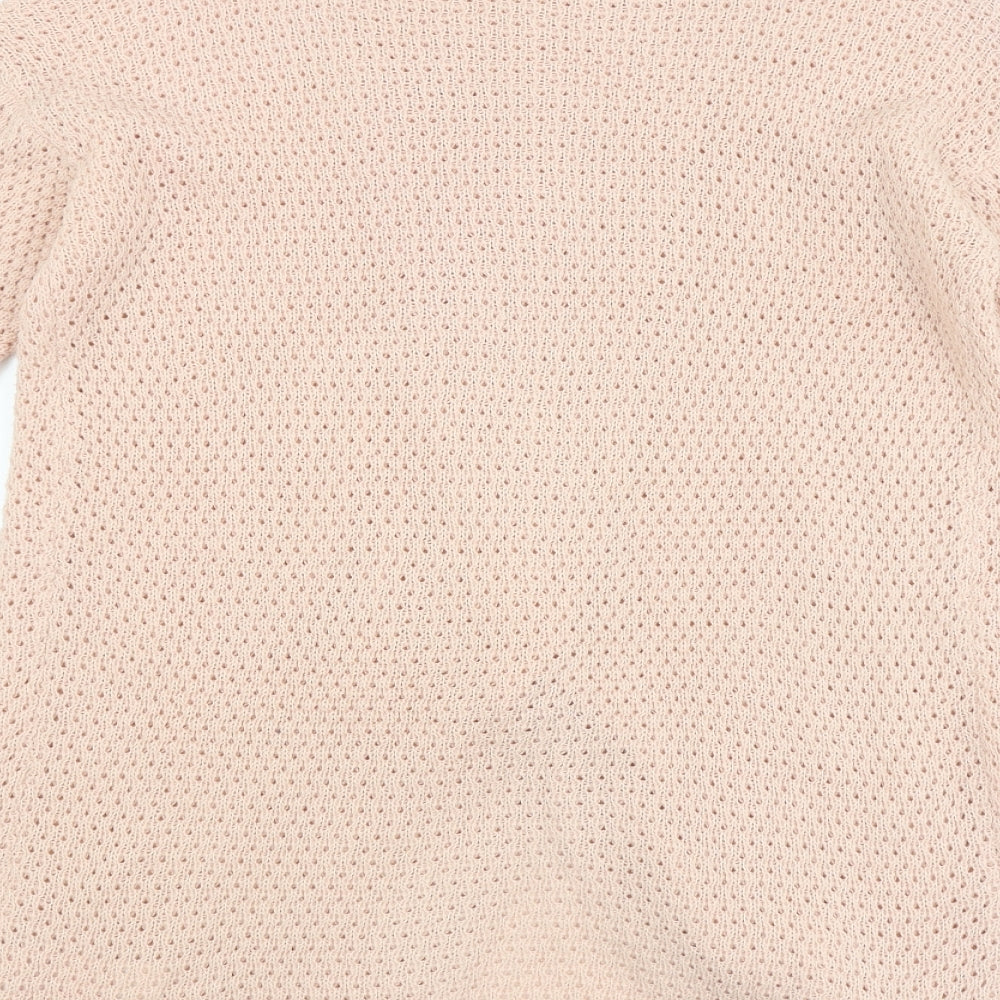 Jaqueline deYong Womens Pink   Pullover Jumper Size S