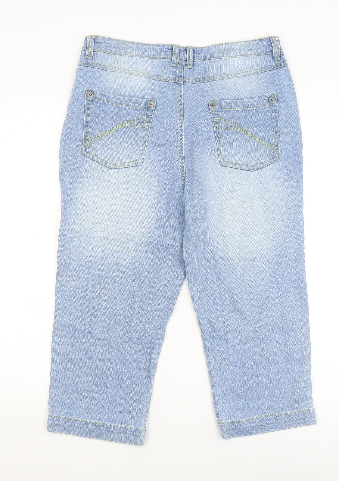 Papaya Womens Blue   Cropped Jeans Size 14 L20 in