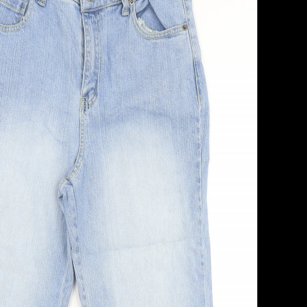Papaya Womens Blue   Cropped Jeans Size 14 L20 in