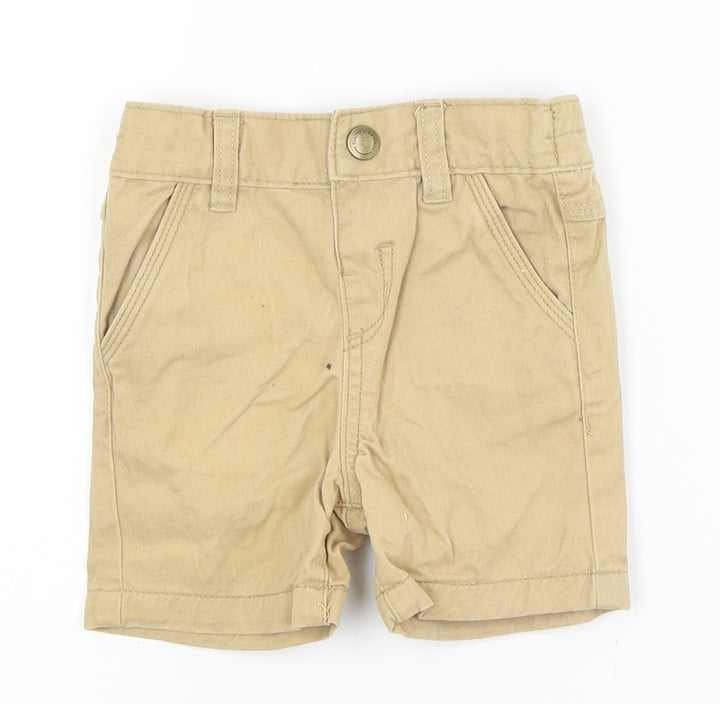 Mini Rebl Baby Beige Cargo Trousers Size 9-12 Months