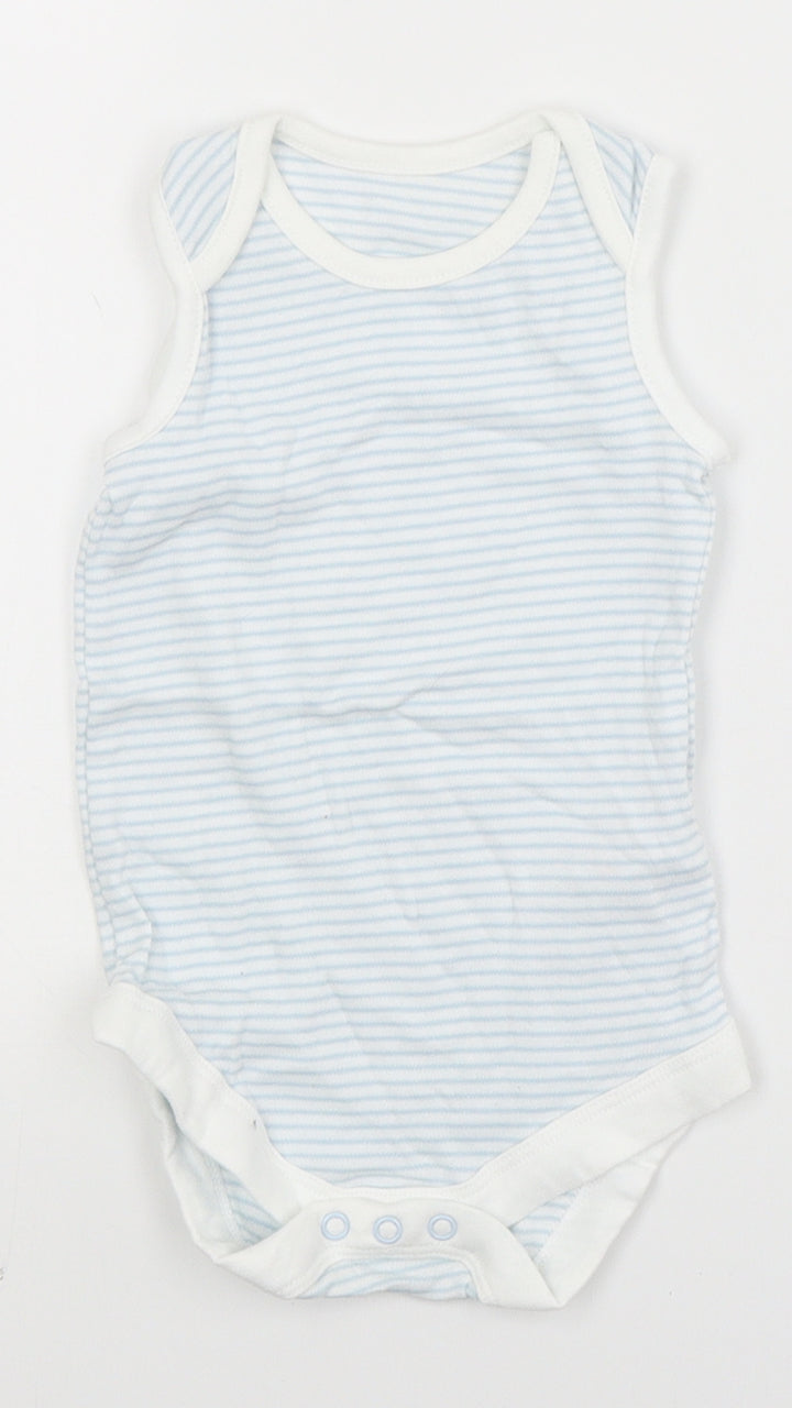 TU Baby Blue Striped  Babygrow One-Piece Size 6-9 Months