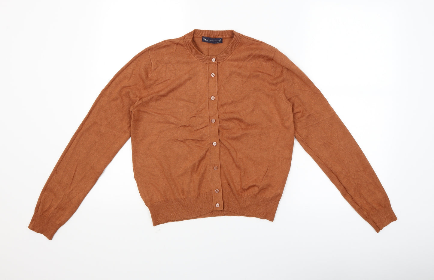 Marks and Spencer Womens Brown   Cardigan Jumper Size 12
