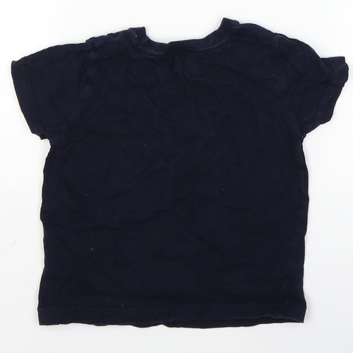 Rebel Boys Blue   Basic T-Shirt Size 2-3 Years  - i am awesome all the time