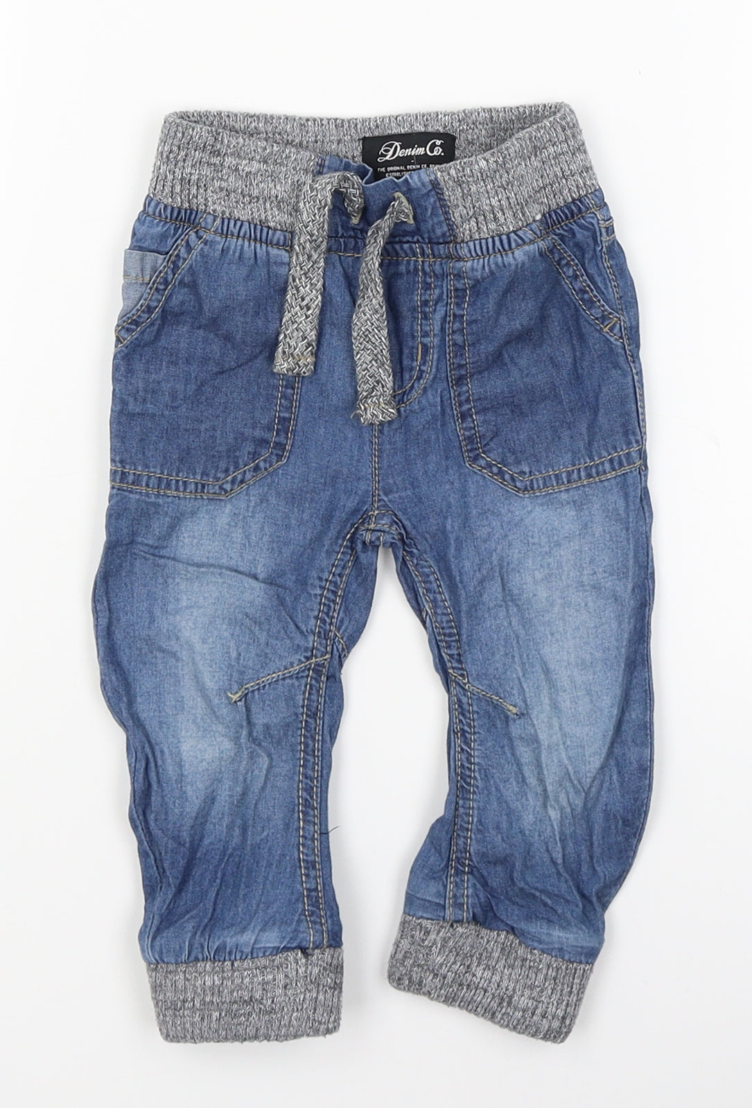 Denim Co Baby Blue   Cargo Jeans Size 9-12 Months