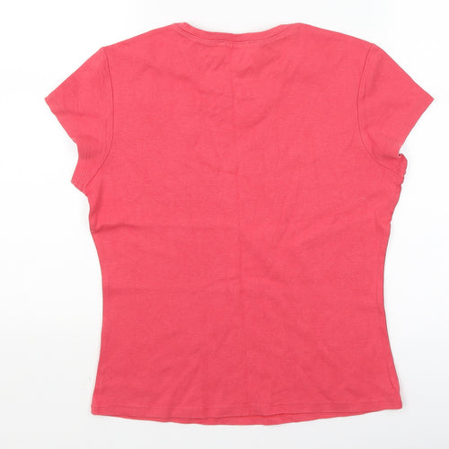 M&S Womens Pink   Basic T-Shirt Size 12