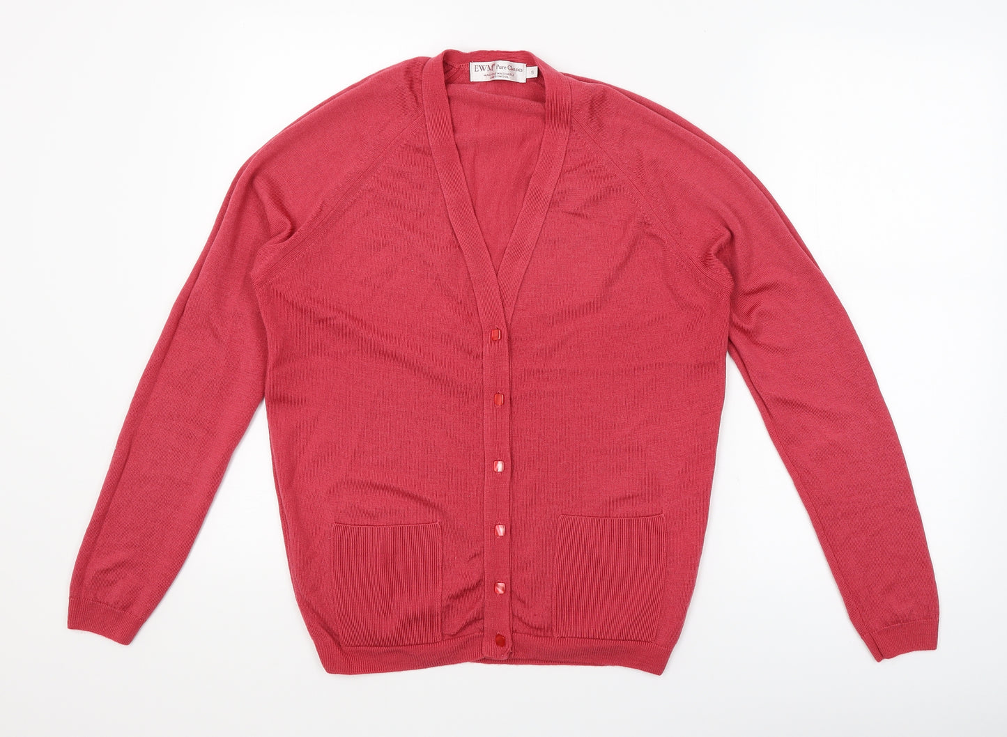 EWM Womens Pink   Cardigan Jumper Size S