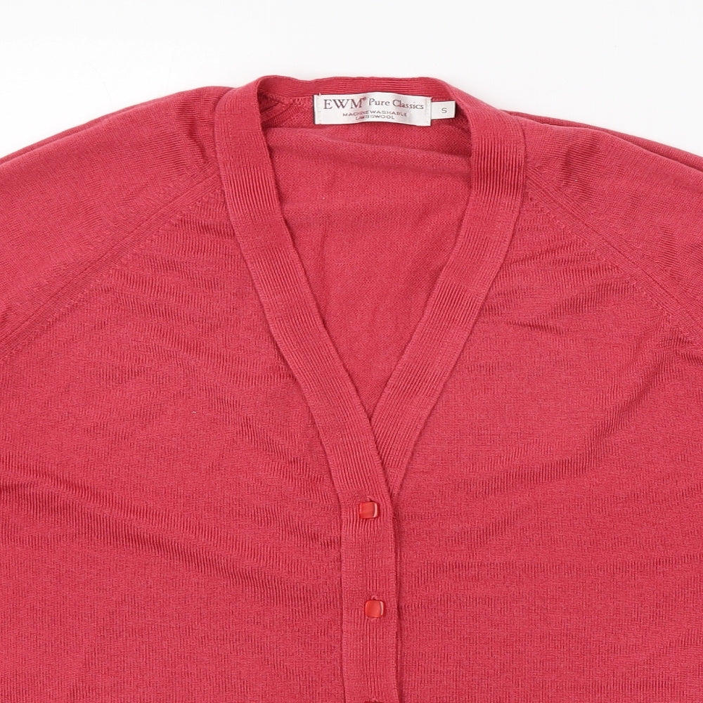 EWM Womens Pink   Cardigan Jumper Size S