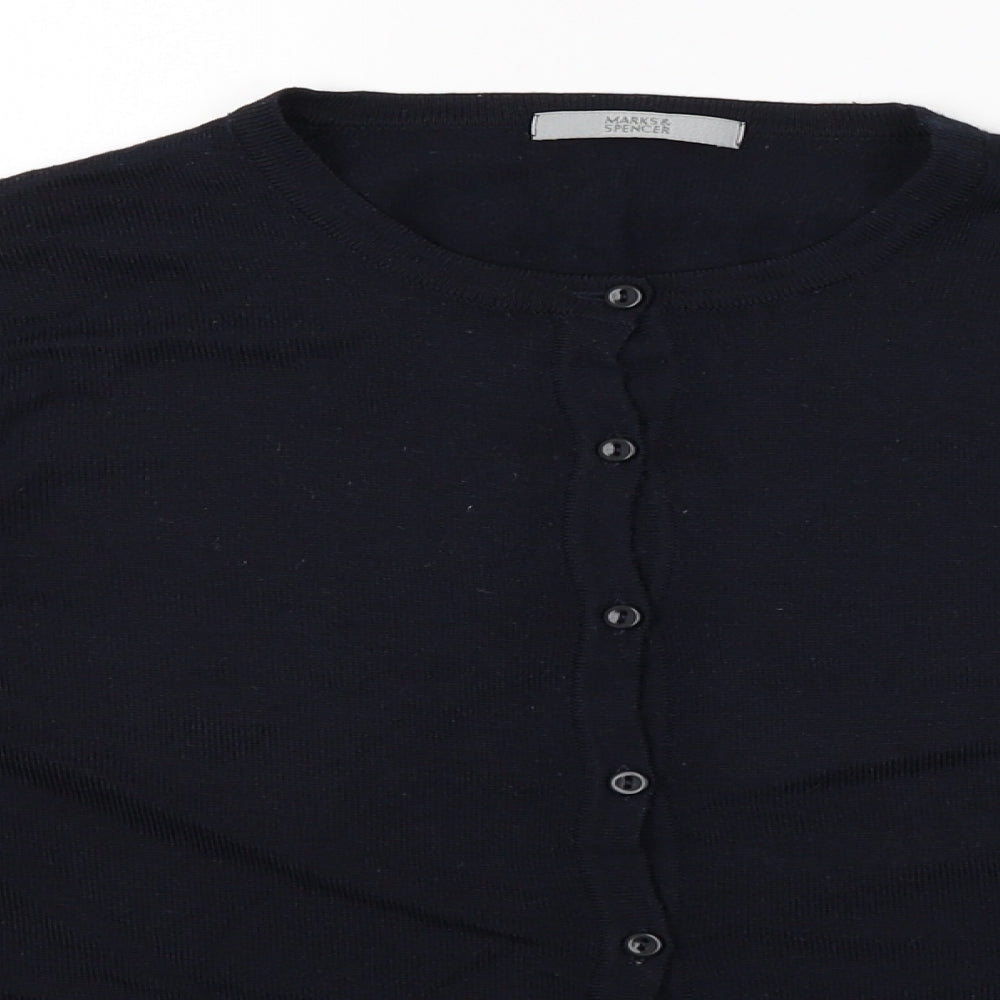Marks and Spencer Womens Black   Cardigan Jumper Size 12