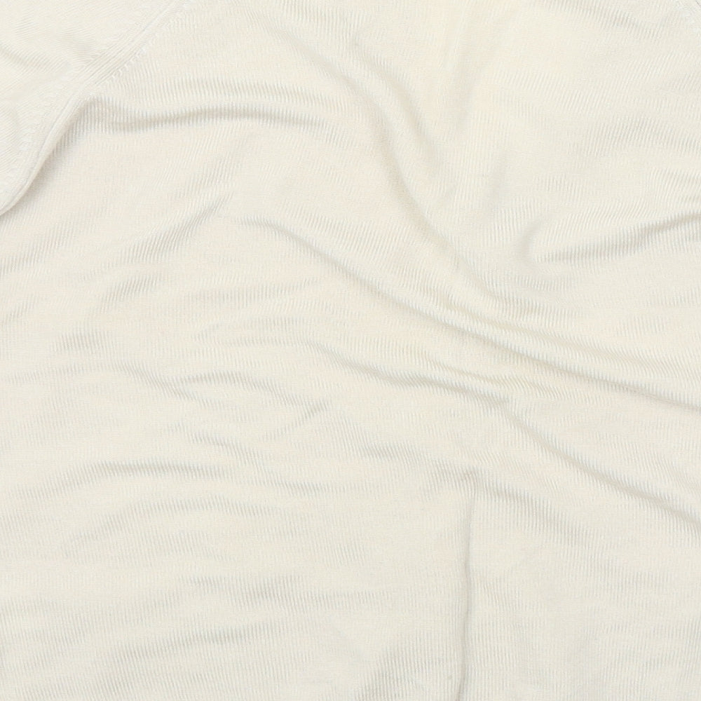 EWM Womens White   Cardigan Jumper Size S