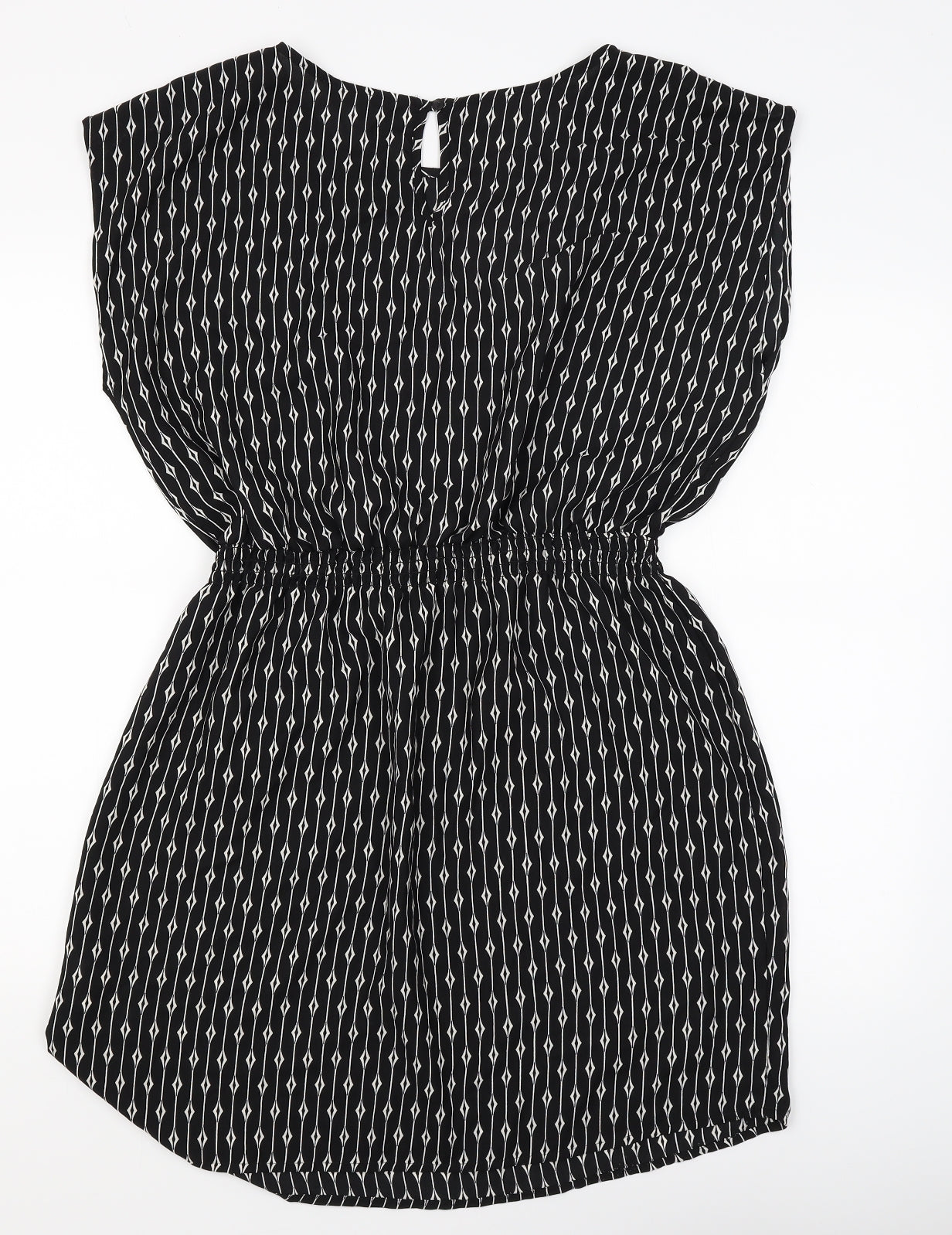 Peacocks Womens Black Argyle/Diamond  Mini  Size 14