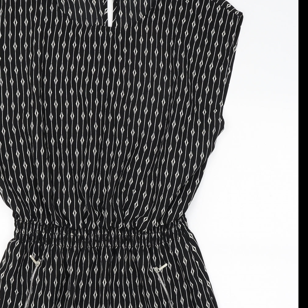 Peacocks Womens Black Argyle/Diamond  Mini  Size 14