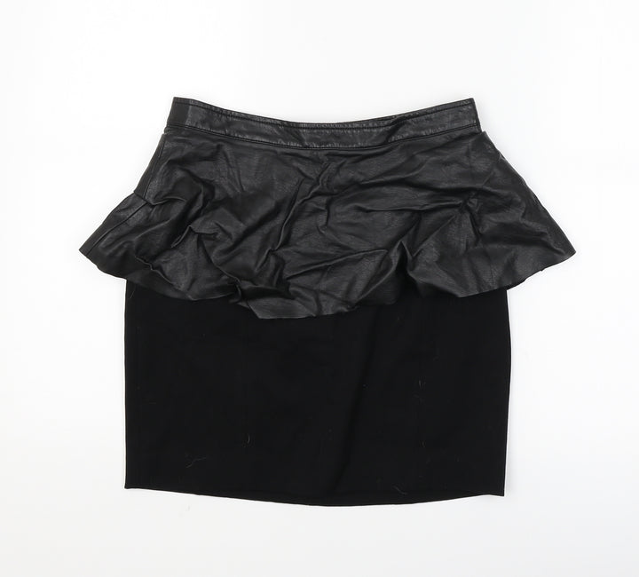 H&M Womens Black Mini Skirt Size 8