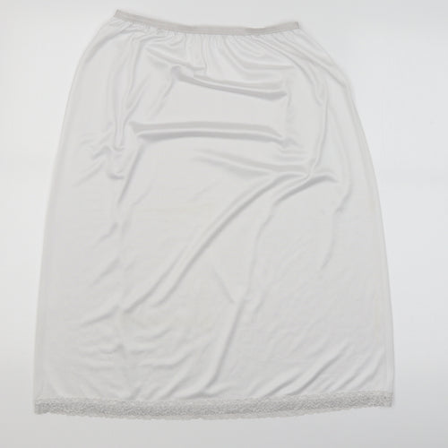 M&S Womens White   A-Line Skirt Size 12