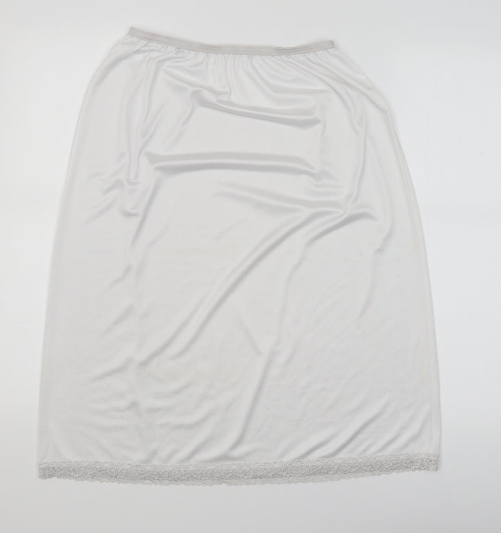 M&S Womens White A-Line Skirt Size 12