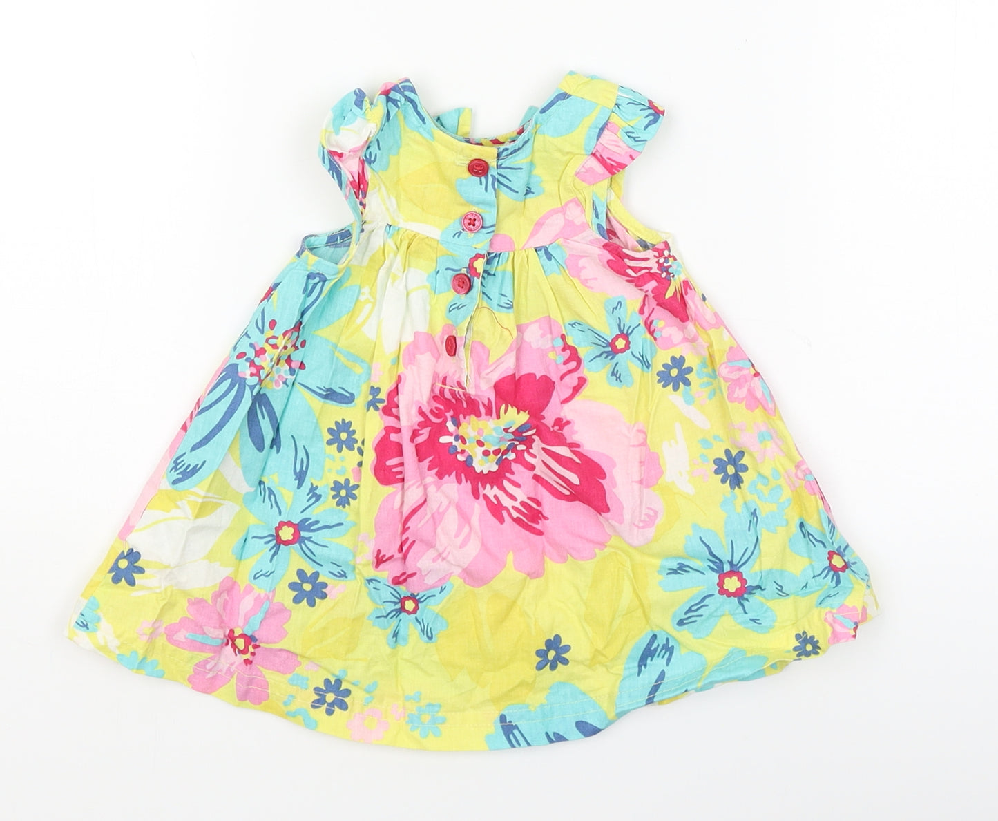 Blue Zoo Baby Yellow Floral  Fit & Flare  Size 0-3 Months