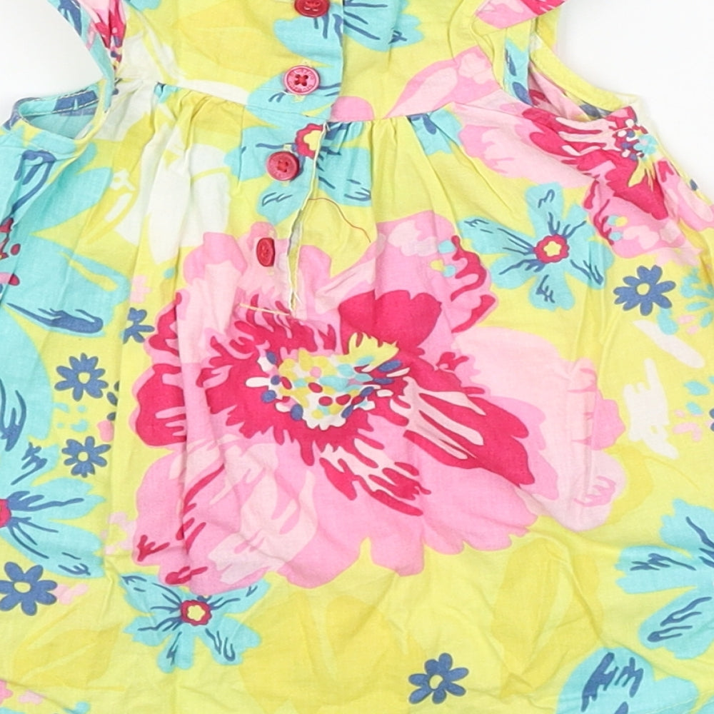 Blue Zoo Baby Yellow Floral  Fit & Flare  Size 0-3 Months