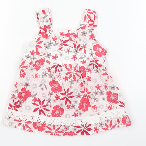 M&Co Baby White Floral  Fit & Flare  Size 3-6 Months