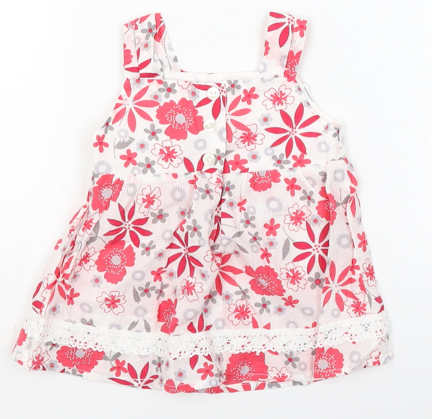 M&Co Baby White Floral  Fit & Flare  Size 3-6 Months